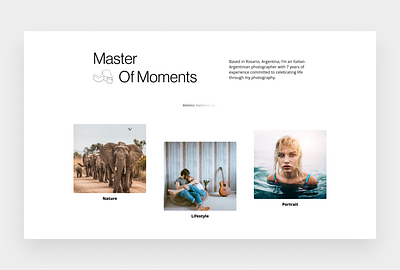 Photography portfolio website lifestyle nature photography photos picture portfolio portrait productdesign uidesign uiux uxdesign web2 web3 website