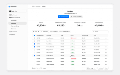 invoice dashboard - table list. dashboar design dashboard dashboard ui invoice invoice design invoice list invoice table list product product design product ui saas table ui