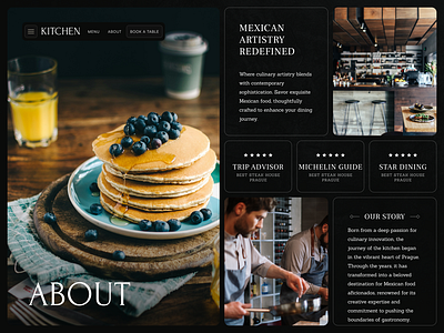 Kitchen - about us aboutus figma restaurant ui ui ux ux website