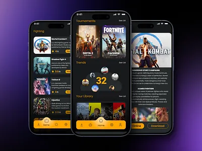 Gameing APP animation ui
