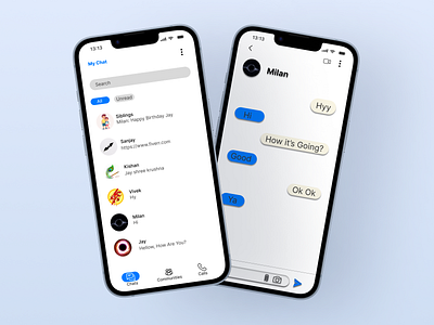 Chat App Design app app design application chat app chat log design dribbble messaging app mobile mobile app mobile design mobile chat app new new app today trending ui uiux ux uxui