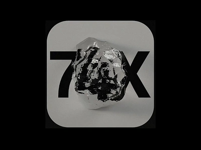 74X // Glass Meteor: Animated App Icon 3d glass icon minimal typography