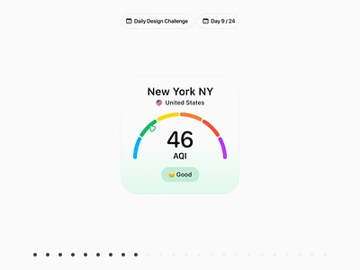 🌬️ Air Quality Widget for iOS | Daily Design Challenge air quality design challenge design concept ios pollution ui ux widget