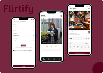 Flirtify App app app design app ui ux figma ui ui ux design