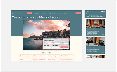 Daily UI Hotel Website dailyui design designcommunity mobile ui uidesign userinterface ux uxdesign website