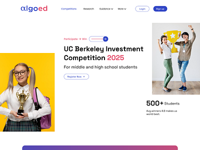 Investment Competition Landing Page design ui ui design uidesign uiux ux