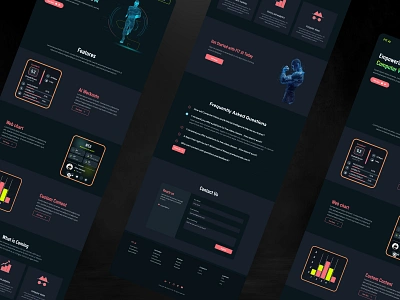 Fitness AI website 3d ai app branding design fitness graphic design gym illustration logo ui ux vector website