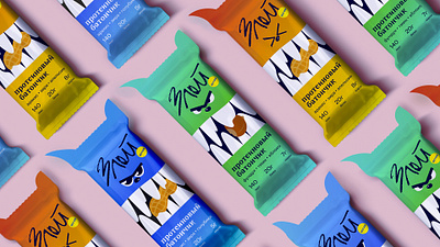 design-project packing protein bars «Злой» branding graphic design illustration logo pack packing