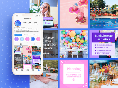 Momentum Social Media Templates bold brand branding event planning feed instagram instagram templates playful post social media templates vibrant