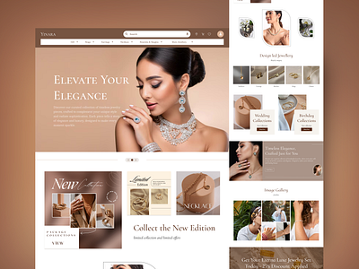 Jewellery Website Design design e com graphic design jewellery jewellerywebsite landingpage ui uiux web website