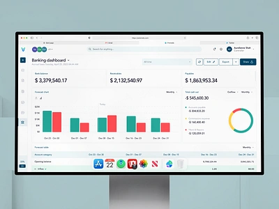 Fintech data analyst web app dashboard ✦ Vockbill clean dashboard design interface service startup ui ux