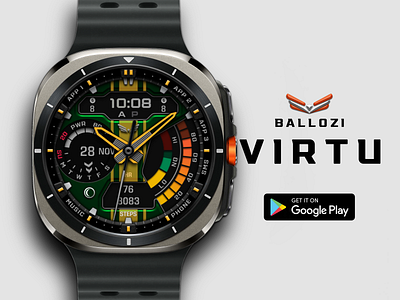 Ballozi VIRTU Watch Face for Wear OS 3d graphic design ui