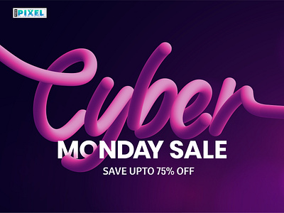 Cyber Monday Sale 3d 3d design banner cyber monday cyber monday sale design e commerce freepixel graphic desigm illustration marketing monday sale online shopping poster promotion sale shopping sale shopping season vector