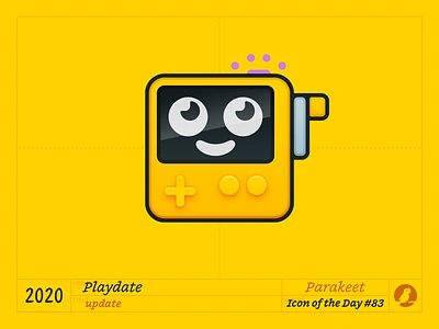 Icon of the Day #83 design emoji game handheld icon icons illustration panic playdate vector video game yellow