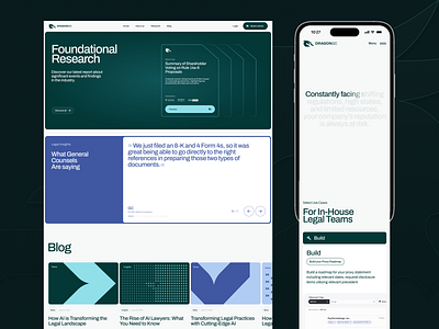 Legal tech website & mobile adaptation ✦ DragonGC ai design home page mobile adaptation ui ux web web design website