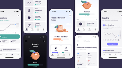 Meet Yoa: Your Vibrant Wellbeing Companion fitnessapp graphic design healthtech healthylifestyle mobileappdesign personalassistant sleeptracking ui uiux uxdesign wellbeing