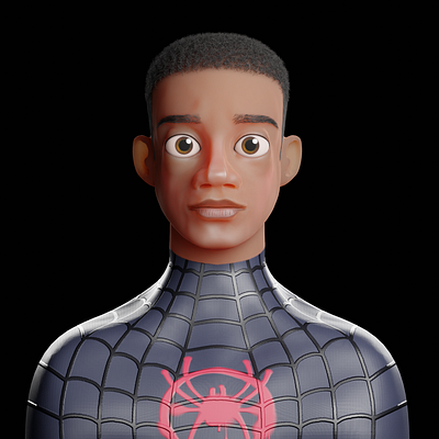 Miles' stylized head 3d blender charecter illustration