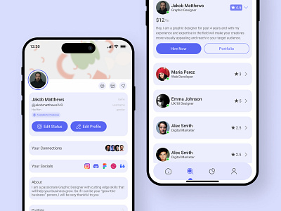 Marketplace Mobile App app app design bmvsi clean ui collaborators design freelance illustration influencers ios marketplace mobile app mobile design mobileapp modern product design ui uiux user experience user interface