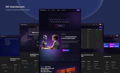 AI-Based Hiring Recruitment System graphic design ui