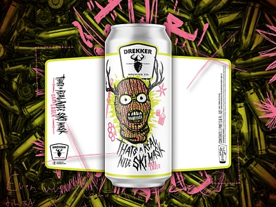 That's a real nice ski mask antlers brass knuckles freak illustration knife lighter packaging ski mask throwing star