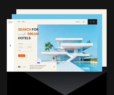 Tour Travel Hotel Website Design buldingdesign dreamhotel figmadesign herodesign hotelherosection inspiration moderndesign searchhotel tourhotel travelwebsite uxuidesign