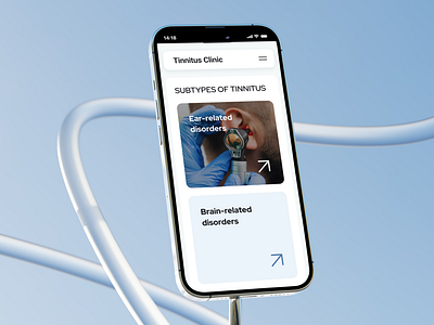 Clinic Landing Page cards clear design design hearing disorders landing page medicine therapy tinnitus ui ux web app web design