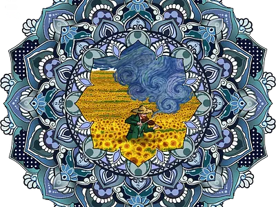 Digital Art 10: van Gogh's Mandala digitalart illustration mandal art