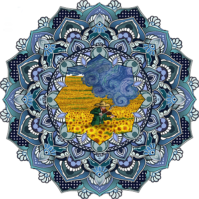 Digital Art 10: van Gogh's Mandala digitalart illustration mandal art