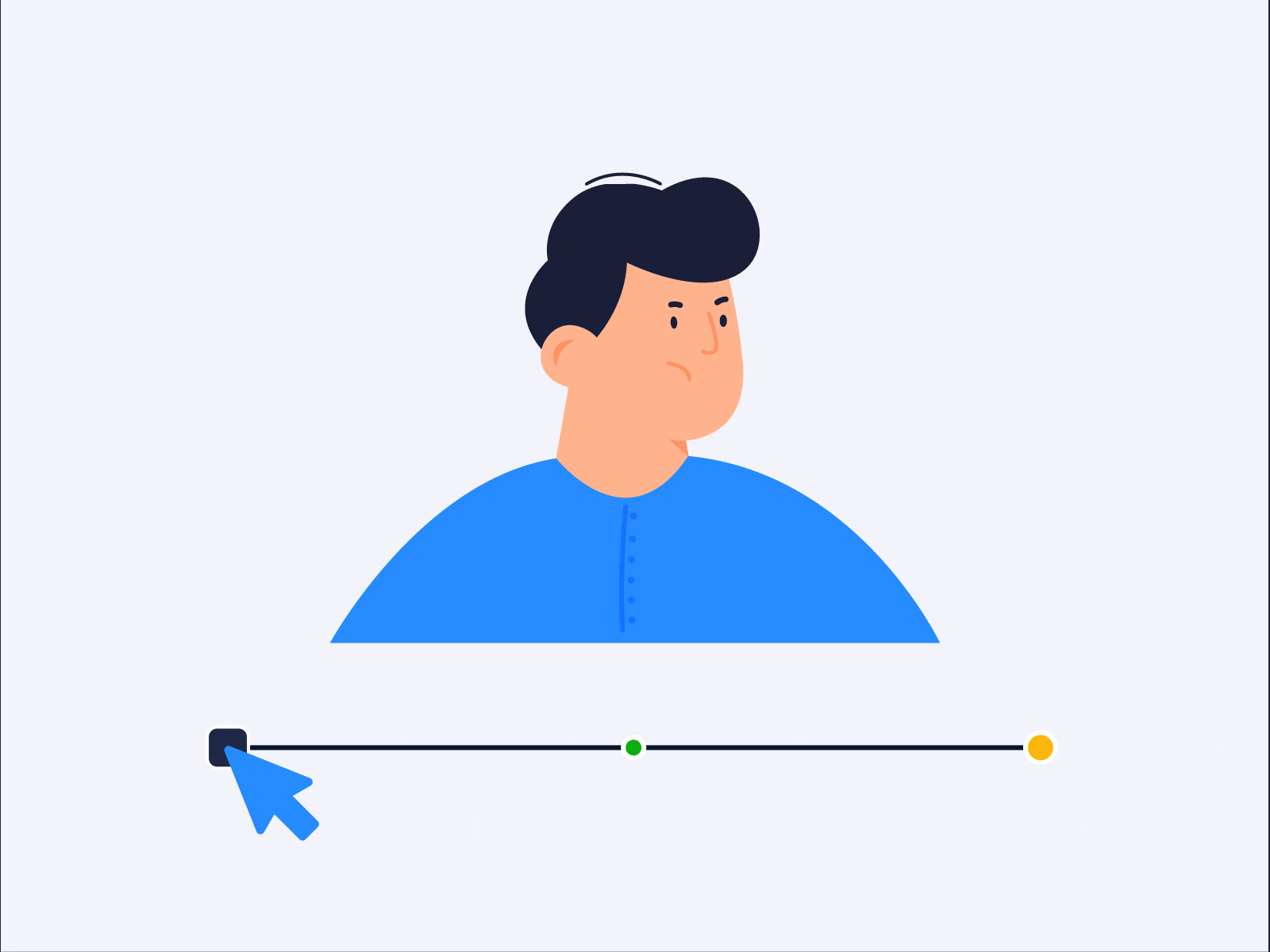 Character Emotions animation character design system emotion happy illustration sad slider