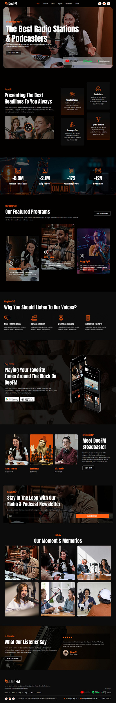 Radio FM Website Design Using WordPress and Elementor Pro branding build wordpress website clone website design website elementor expert elementor website podcast website radio website redesign website redesign wordpress responsive website revamp website ui design webdesign website creation website design wordpress wordpress expert wordpress specialist wordpress website