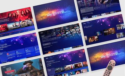 Sky Glass TV Interface branding interface magical product design streaming technology tv ui uxui