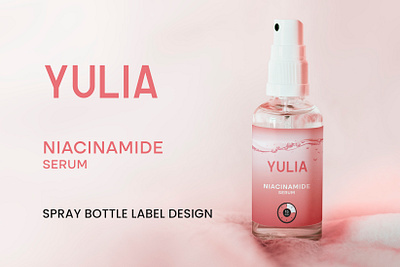 YULIA - Serum Bottle Label Design bottle label box packaging branding branding designer cosmetic graphic design label design packaging product packaging serum bottle