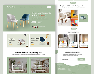 Furniture website landing page cleandesign ecommercedesign furnituredesign furniturestore furniturewebsite homedecor homepagedesign interiordesign landingpage minimaldesign modernfurniture onlinestore productshowcase responsivedesign uiuxdesign userinterface uxdesign webdesign weblandingpage webui