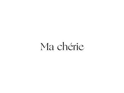 Ma chérie aliahmttrnc brand branding design dribbble logo logofolio minimal