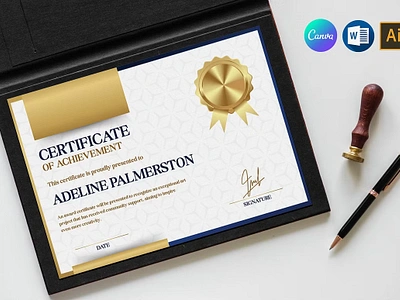 Certificate of Achievement achievement apprecation award business certificate canva certificate certificate template clean college certificate company certificate corporate certificate creative diploma illustrator template minimal modern certificate ms word multipurpose professional school certificate