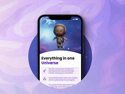 Universe - Intro Video motion onboarding ui