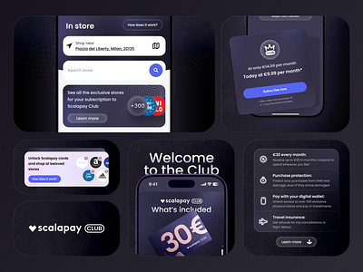 Scalapay Club - UI/UX animation app bank branding checkout design graphic design interaction payments scalapay site ui ux web