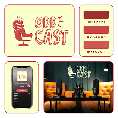 "ODD Cast" Logo Concept app branding design graphic design illustration logo typography ui ux vector