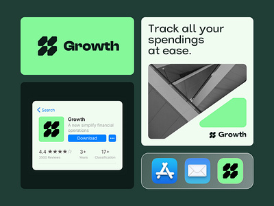 Growth Branding design app app design brand guidelines brand guidelines design branding branding design fintech fintech design icon icon design logo logo design logotype logotype design