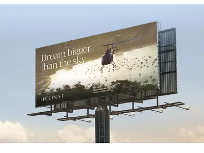 Helinat Billboard air billboard fly helicopter jet luxury premium sky