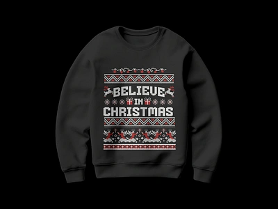 Ugly christmas sweater christmas graphic design illustration product design t shirt design typography ugly christmas vector