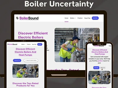 Website Design for Boilers and Heatpump boiler website branding figma ui website