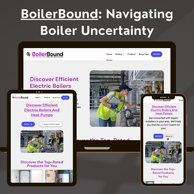 Website Design for Boilers and Heatpump boiler website branding figma ui website