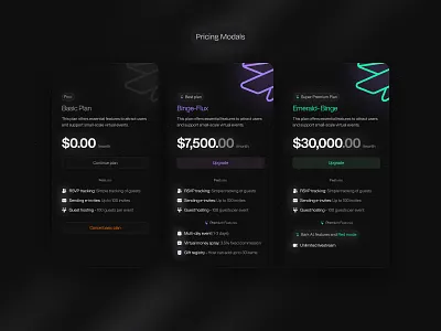 Pricing modals money payment modals pricing subscription ui ux web3