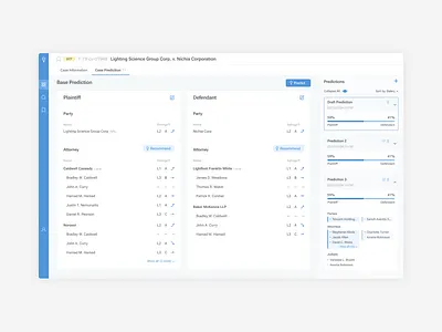 Case Prediction Page (Legal appdesign branding clean cleanui data digitaldesign legaltools simple ui uidesign userexperience uxdesign