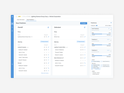 Case Prediction Page (Legal appdesign branding clean cleanui data digitaldesign legaltools simple ui uidesign userexperience uxdesign