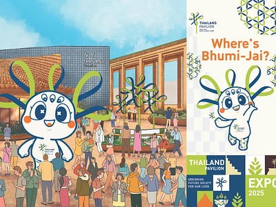 Thailand Pavilion Brochure Design - World Expo 2025 Osaka Kansai art branding cartoon design draw graphic design hand draw illustration logo