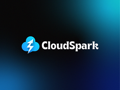 CloudSpark - Logo, Logo Design app logo aws brand branding cloud cloud app cloud computing cloud hosting cloud storage design gradient logo icon logo logo design modern logo software logo startup logo tech company tech logo technology logo