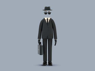 Mysterious man 3d art blender c4d character design fancy human illustration mysterious render secret vago3d