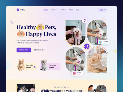 PetCare Website Landing Page Design animal health care animals health care crm dashboard crm template e commerce web design free landing page hospital landing page pet care website pet clinic pet doctor petcare petcarewebdesign saas veterinary medical care web design website design